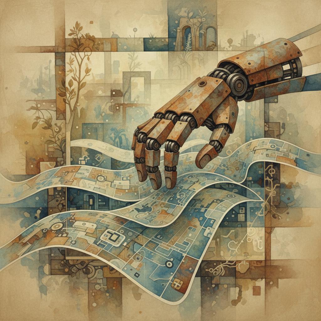 artistic representation of data tables managed by an ai agent