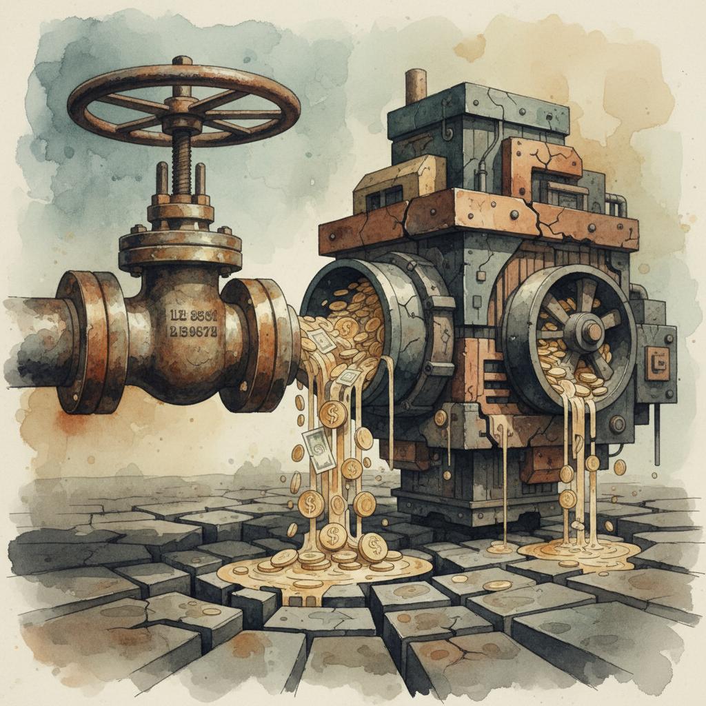 artistic representation of a clown car driving down a winding road