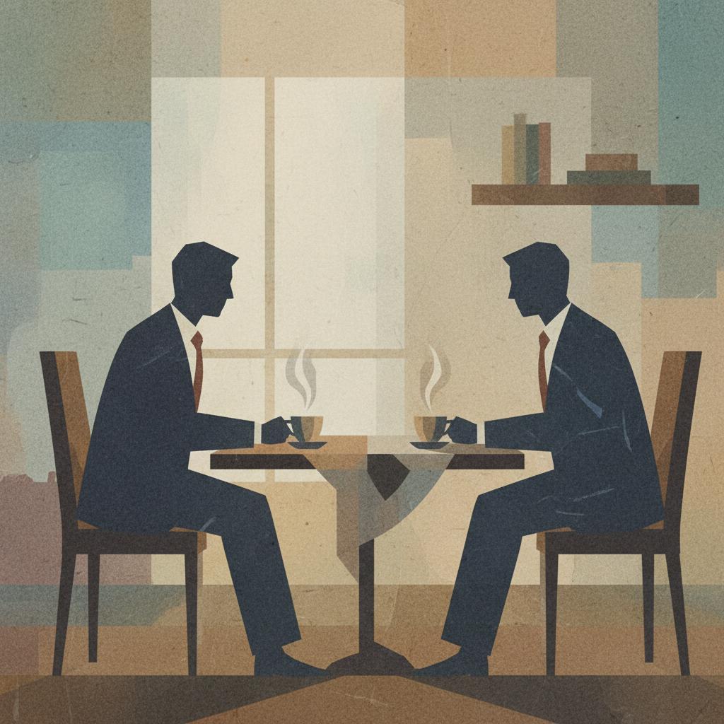 artistic representation of business conversation