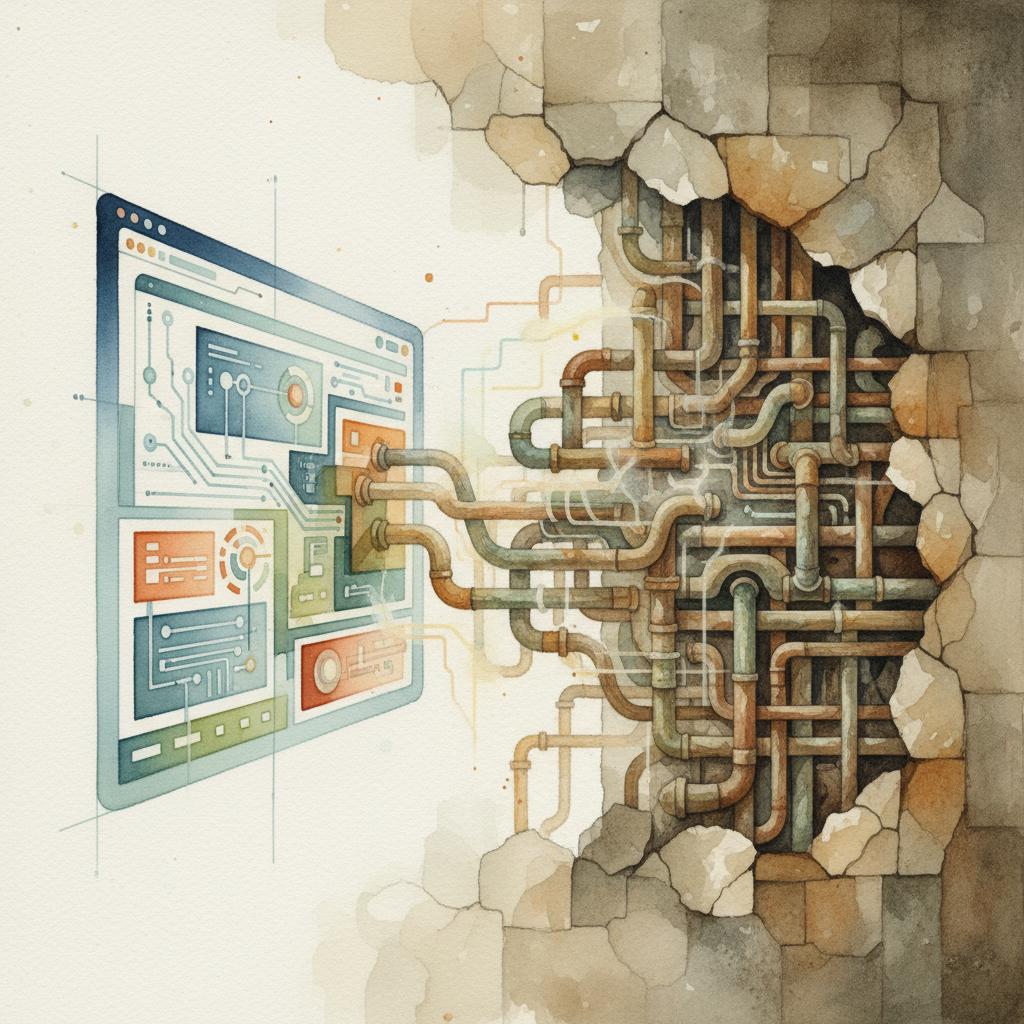 artistic representation of software with complex dependencies