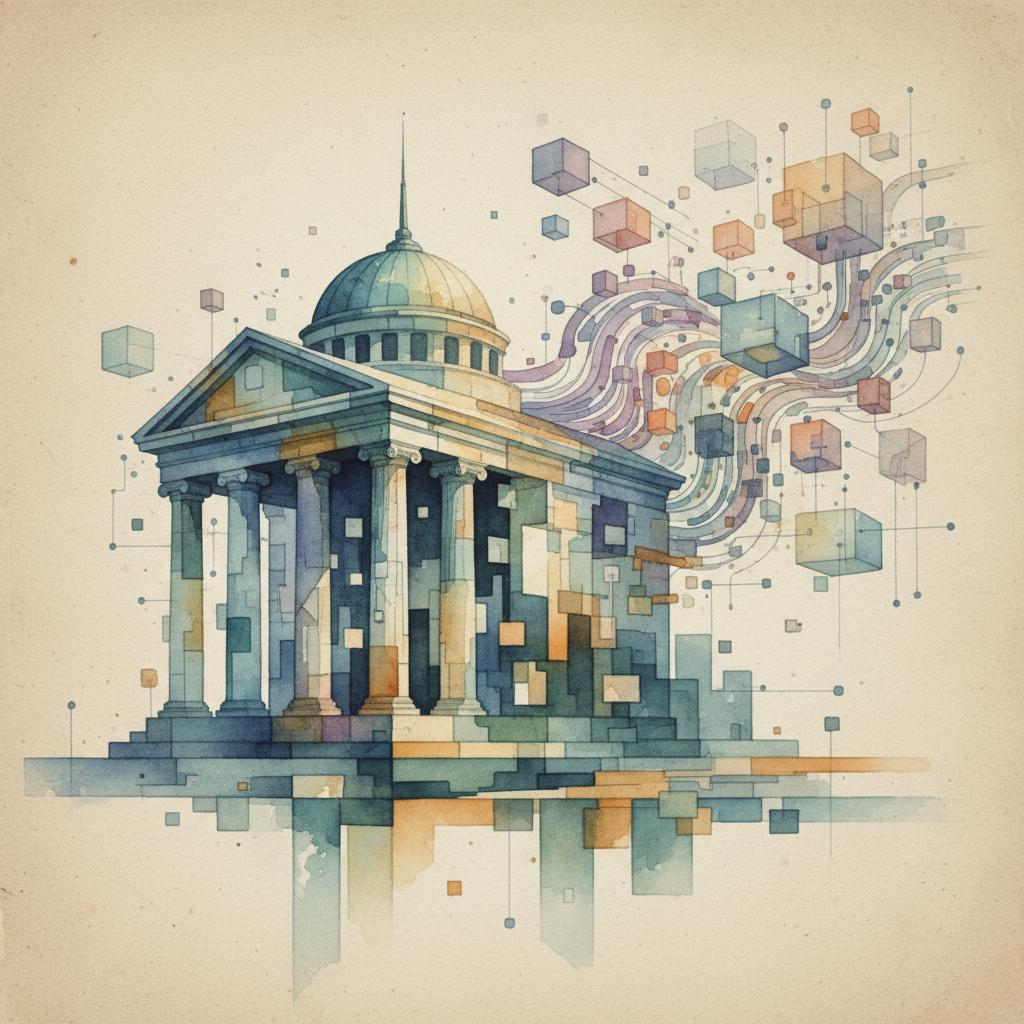 artistic representation of a digital bank