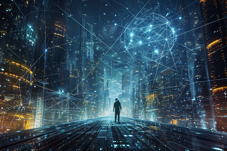 Digital artistic representation of a smart city