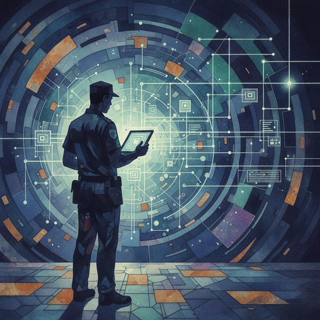 artistic representation of high-tech security