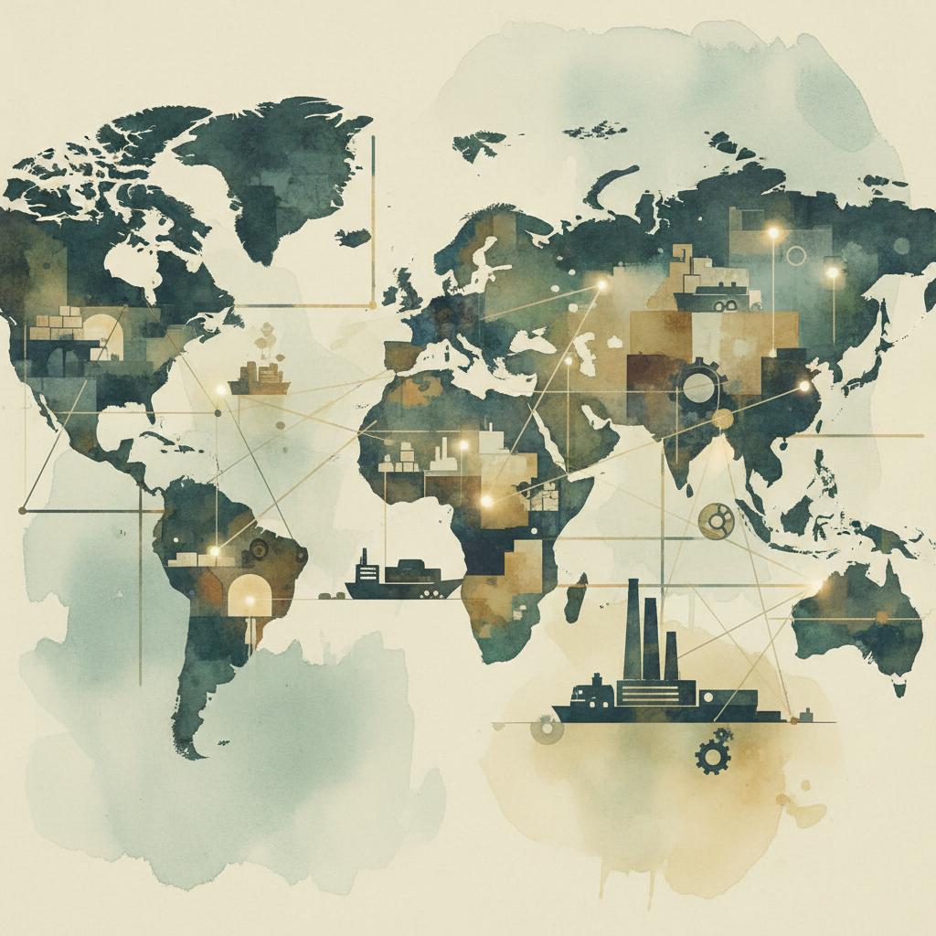artistic representation of strategic global logistics