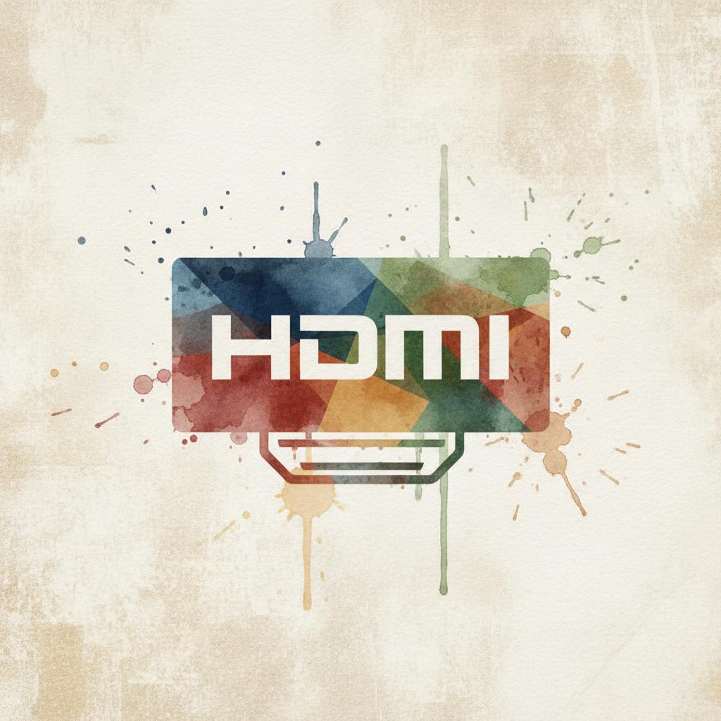 artistic representation of hdmi logo and connector