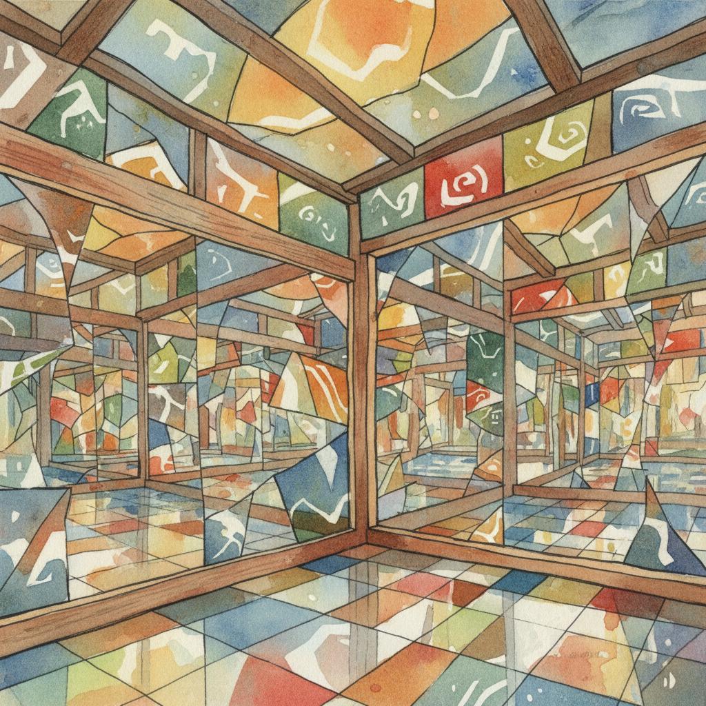 artistic representation of a house of mirrors