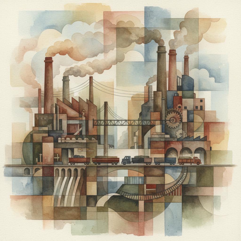 artistic representation of the american industrial apparatus