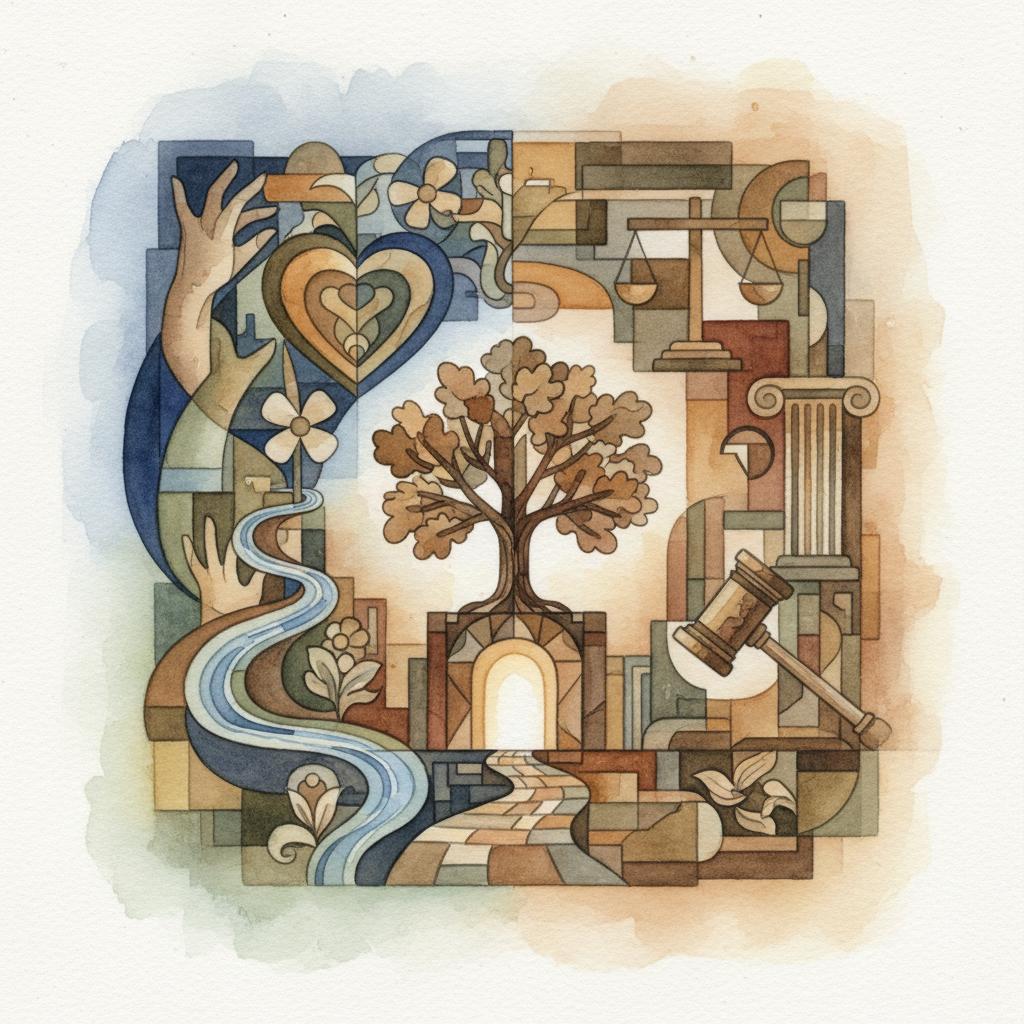 artistic representation of philanthropy and law