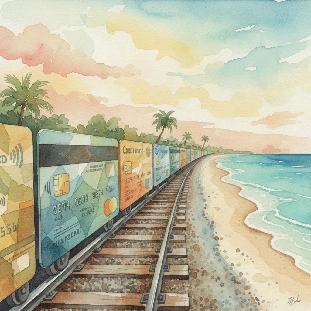 artistic representation of credit card payment rails