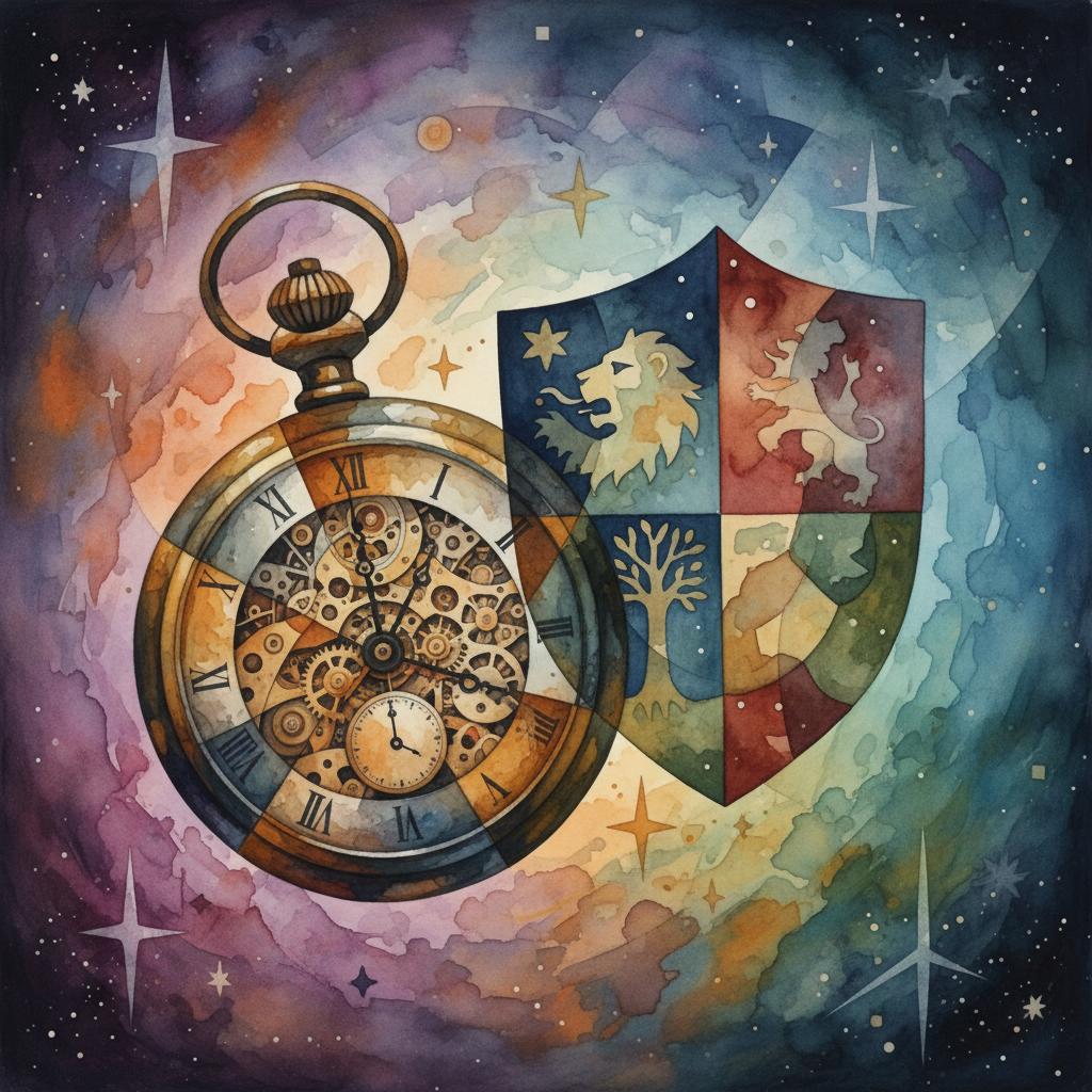 artistic representation of the juxtaposition of time and security