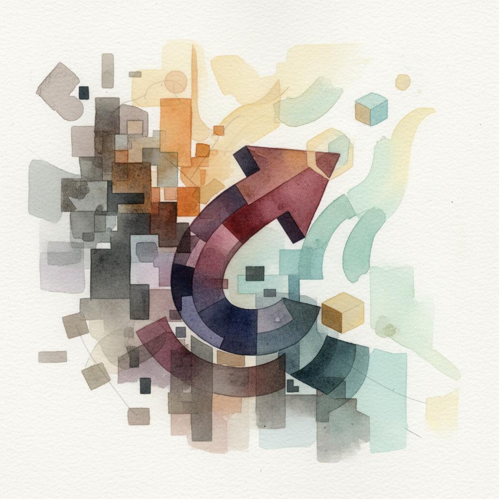 abstract artistic representation of a strategic pivot