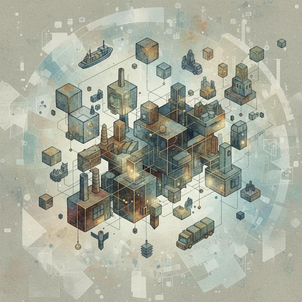 artistic representation of supply chain data