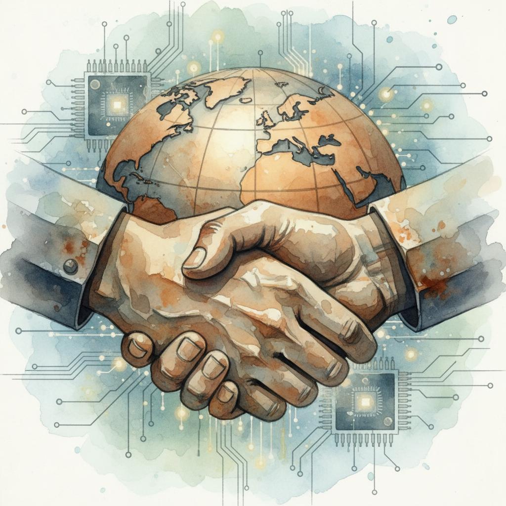 artistic representation of technology business diplomacy