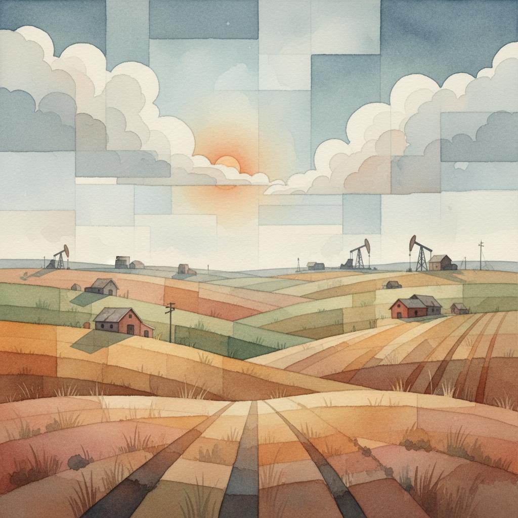 artistic representation of rural west texas